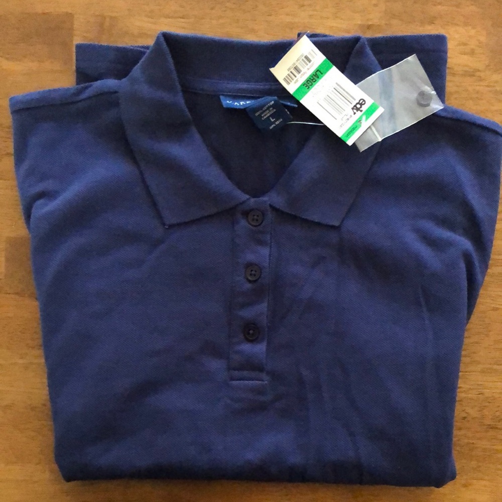 Karen Scott Navy Blue Polo Shirt